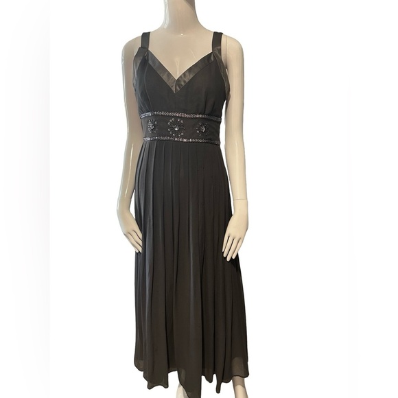 Coldwater Creek Grey Maxi Dress with Embellished Waist - Picture 6 of 7